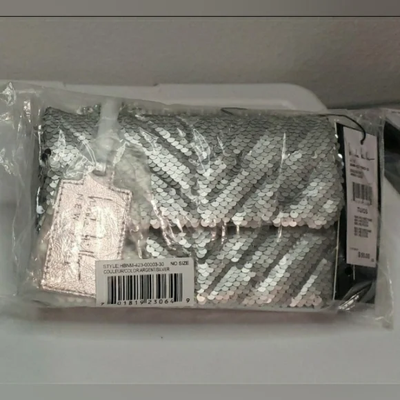 SOLD NWT Nicole Miller Sequin Small Clutch Crossbody Purse Bag - Picture 7 of 7